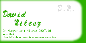 david milesz business card